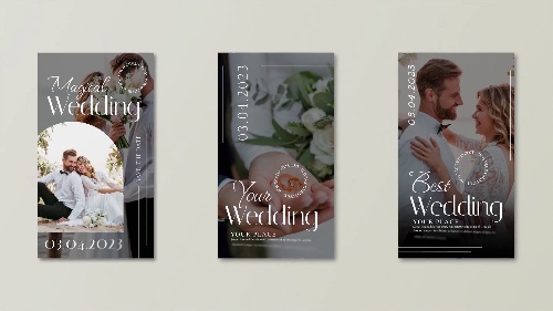 Dynamic-style Wedding Instagram Story Custom Media Pro