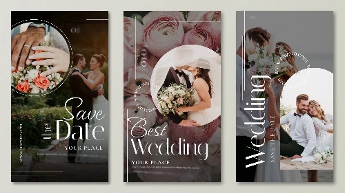 Dynamic-style Wedding Instagram Story Custom Media Pro