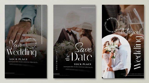 Dynamic-style Wedding Instagram Story Custom Media Pro