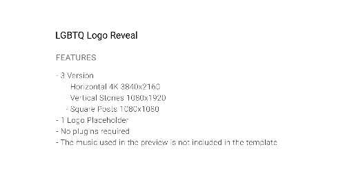 Advanced-feature LGBTQ Logo Reveal Custom Animation Pro