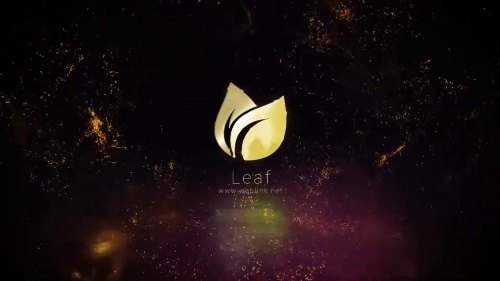 Dynamic-finish Gold Particles Logo Custom Video Effects
