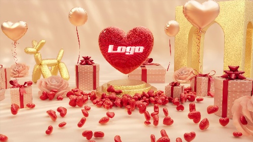 Unparalleled Valentine Day 3D Logo Intro Maker