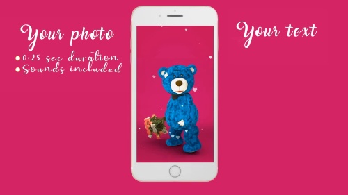 Visual-effects Valentine Bear Heart Digital Media Pro