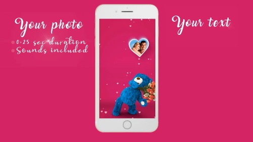 Visual-effects Valentine Bear Heart Digital Media Pro