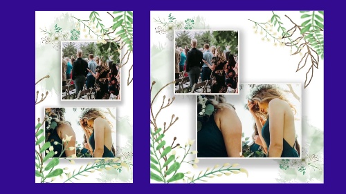 Bold-presence Floral & Golden Wedding Love Slideshow Organizer