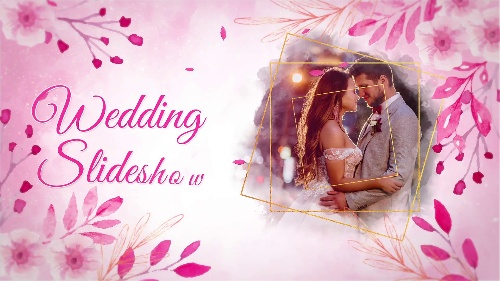 World-leading-quality wedding Pink Watercolor Slideshow Custom Animation Pro