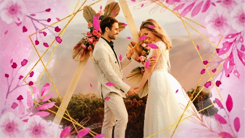 World-leading-quality wedding Pink Watercolor Slideshow Custom Animation Pro