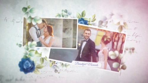 Flawless-edge Floral Wedding Photo Slideshow 3D Effects