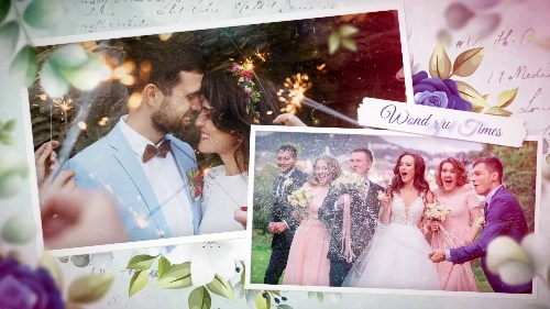 Flawless-edge Floral Wedding Photo Slideshow 3D Effects