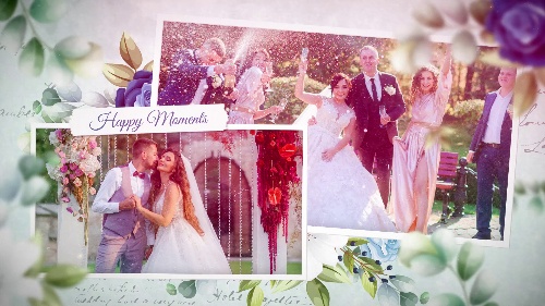 Flawless-edge Floral Wedding Photo Slideshow 3D Effects