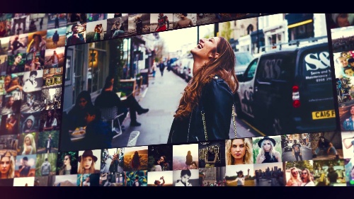 Dynamic-presence Multi Photo Wall Reveal Media Creator